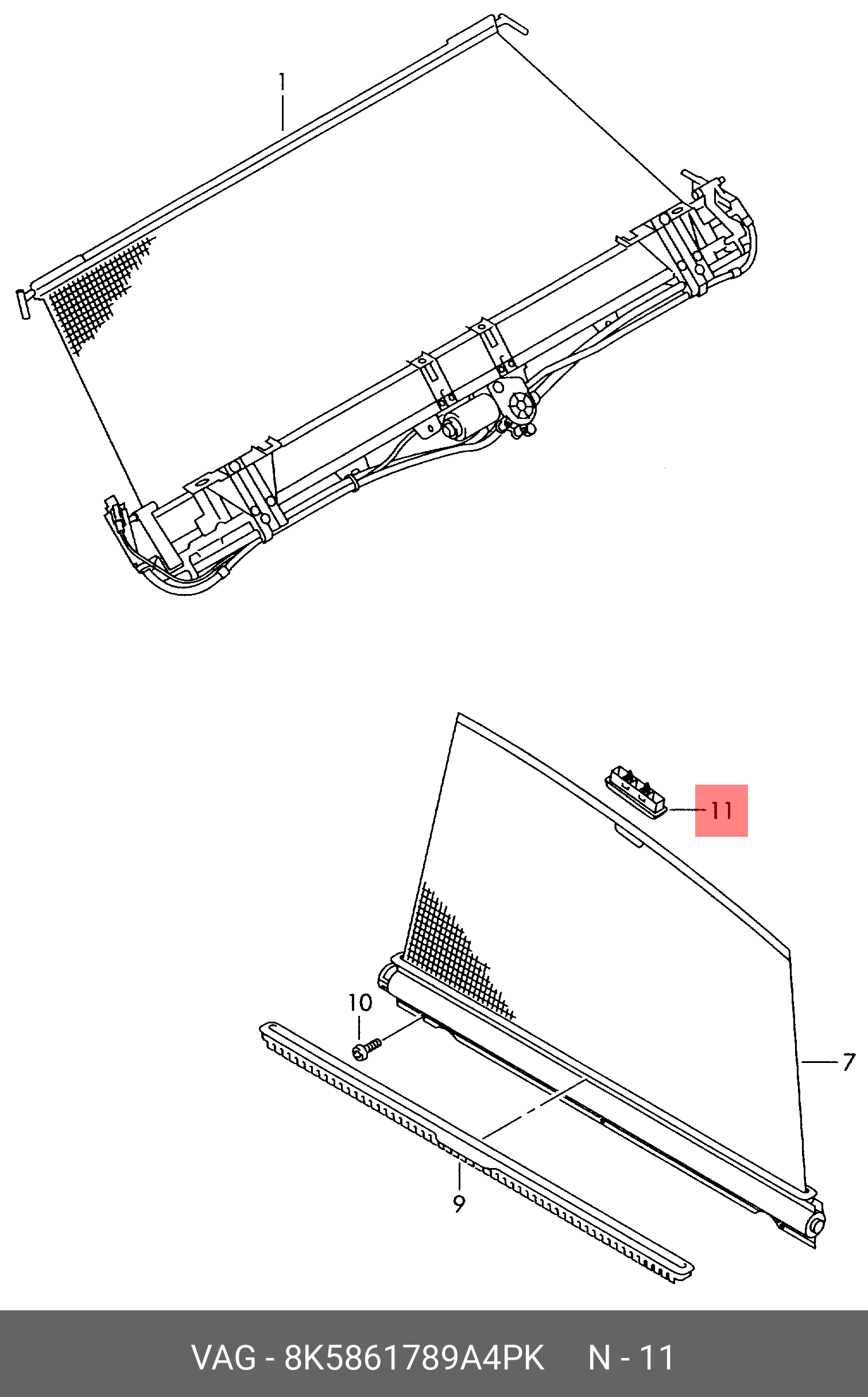 8K5861789A4PK VAG Петля, навесная