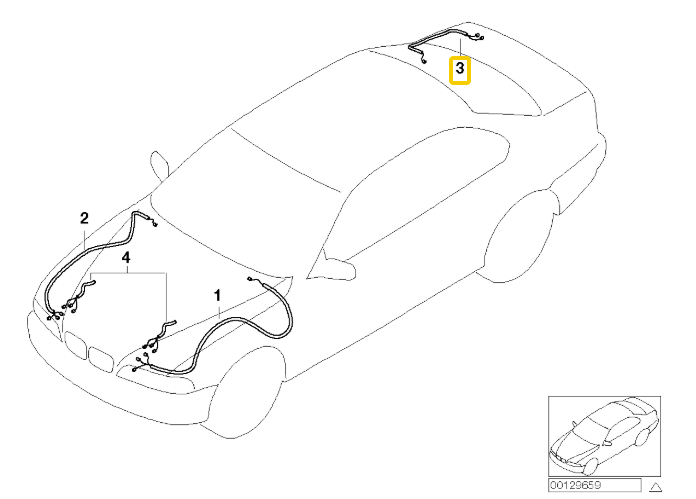 61126919968 BMW Ремонтный пучок проводов П Зд
