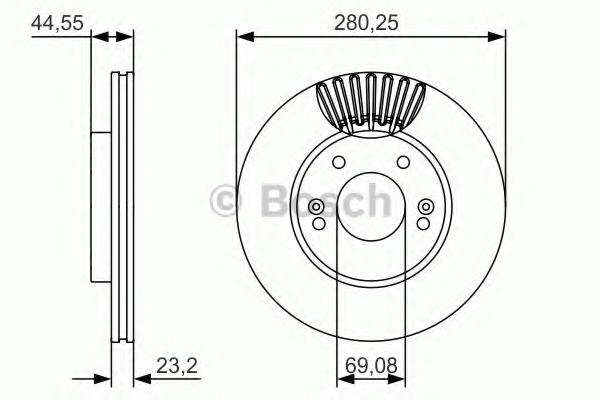 0986479A12 BOSCH диск тормозной