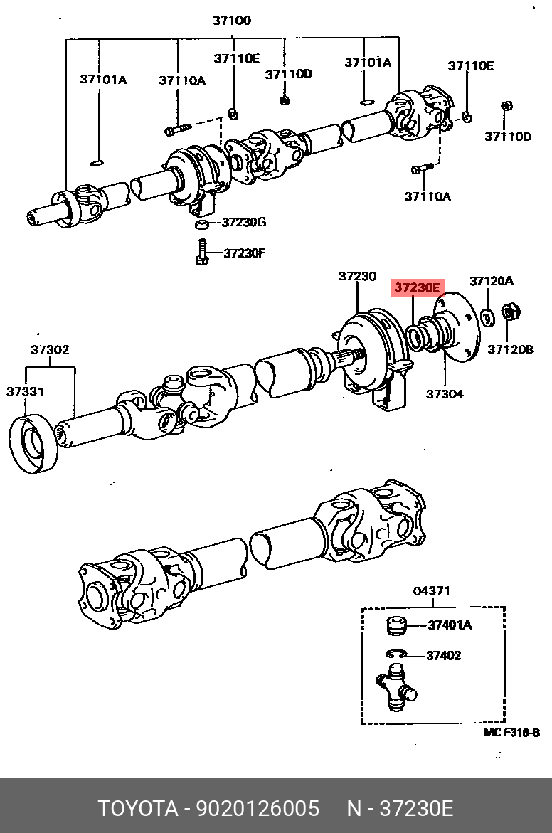 9020126005 TOYOTA ШАЙБА МЕТАЛЛИЧЕСКАЯ