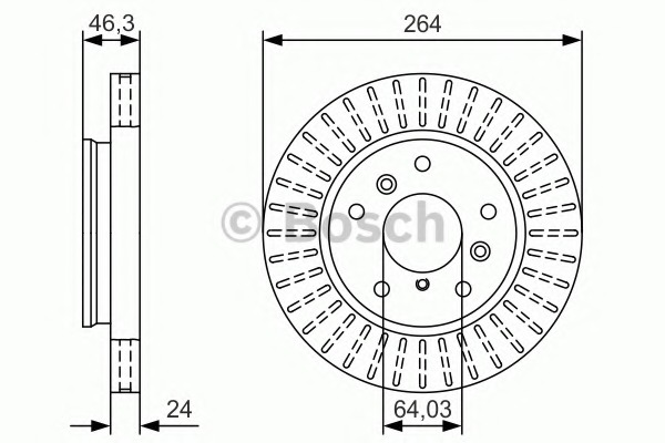 0986479U26 BOSCH Диск тормозной