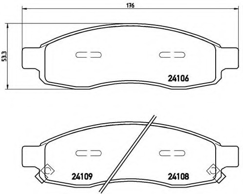 P58001 BREMBO Тормозные колодки