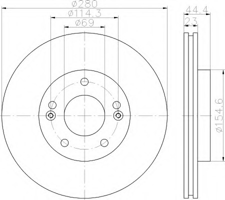 8DD355118371 HELLA Тормозной диск