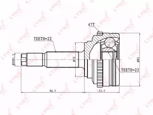 CO1825A LYNX ШРУС наружный