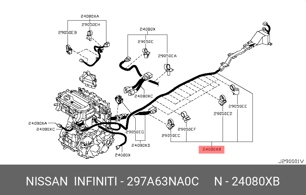 297A63NA0C NISSAN CABLE