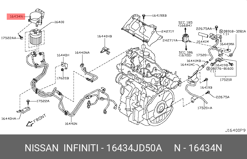 16434JD50A NISSAN Деталь
