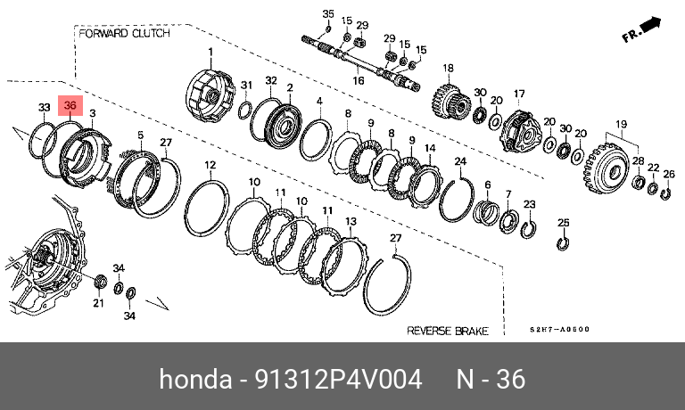 91312P4V004 HONDA Кольцо резиновое