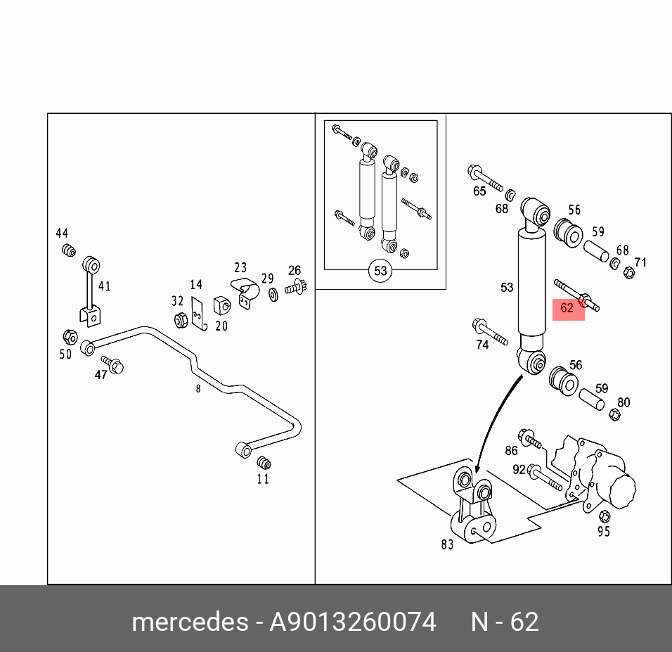 9013260074 MERCEDES-BENZ БОЛТ М14