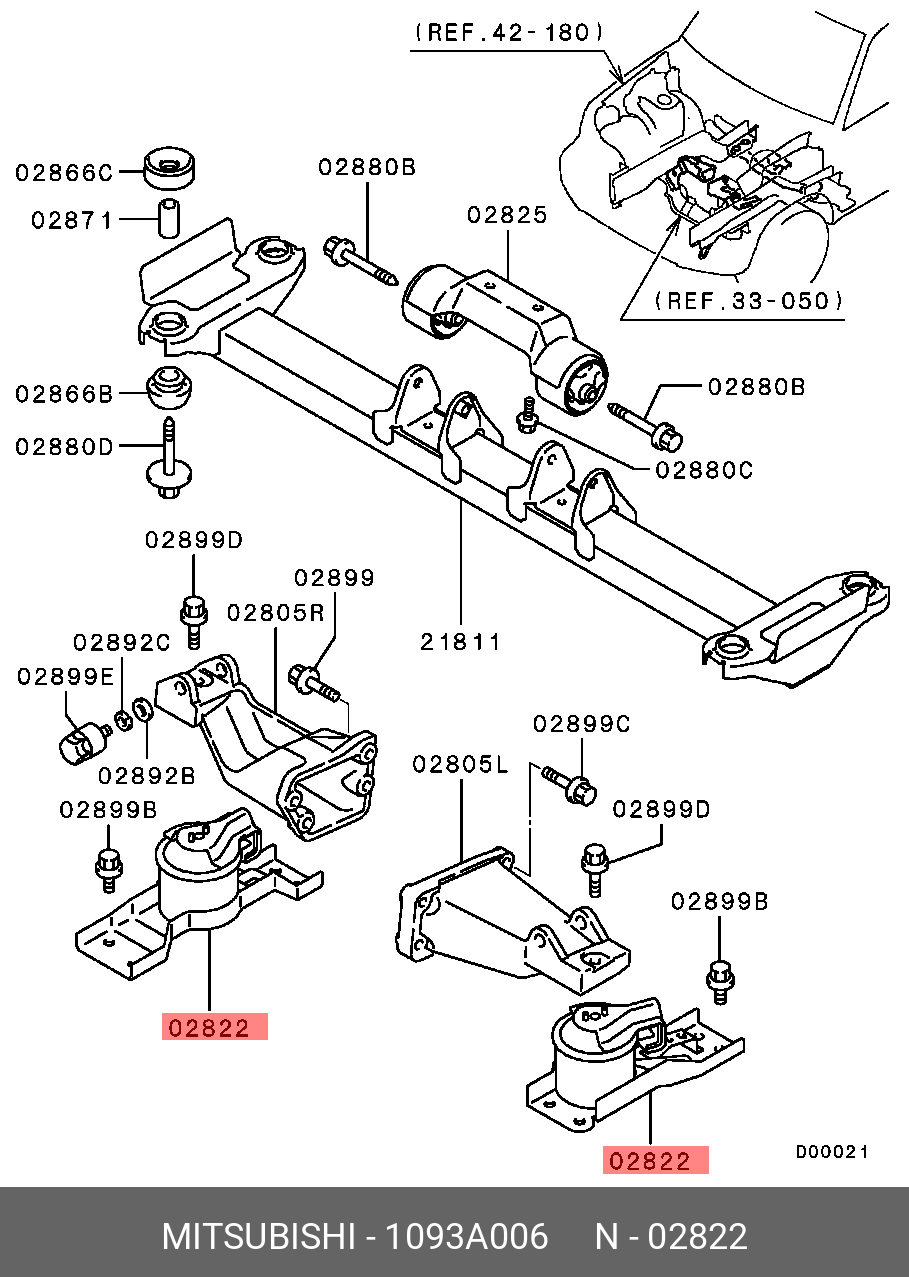 1093A006 MITSUBISHI ПОДУШКА ДВИГАТЕЛЯ