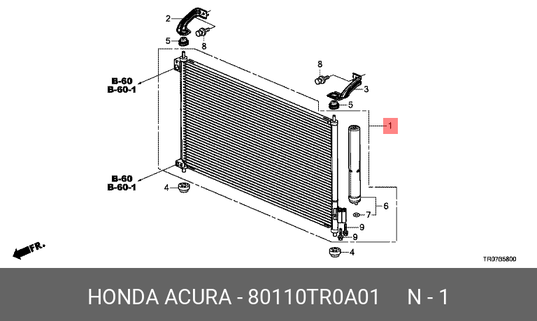 80110TR0A01 HONDA Конденсатор