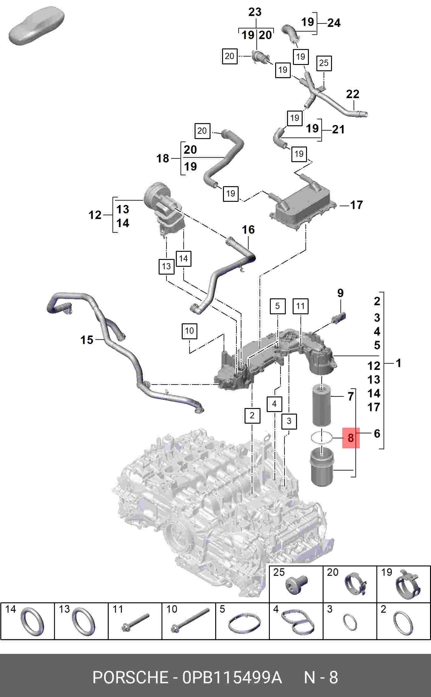0PB115499A PORSCHE Манжетное уплотнение