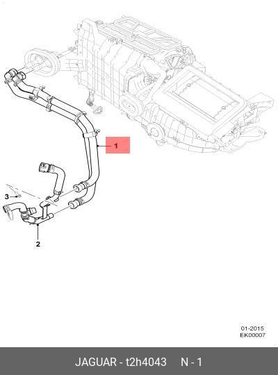 T2H4043 JAGUAR Шланг отопителя