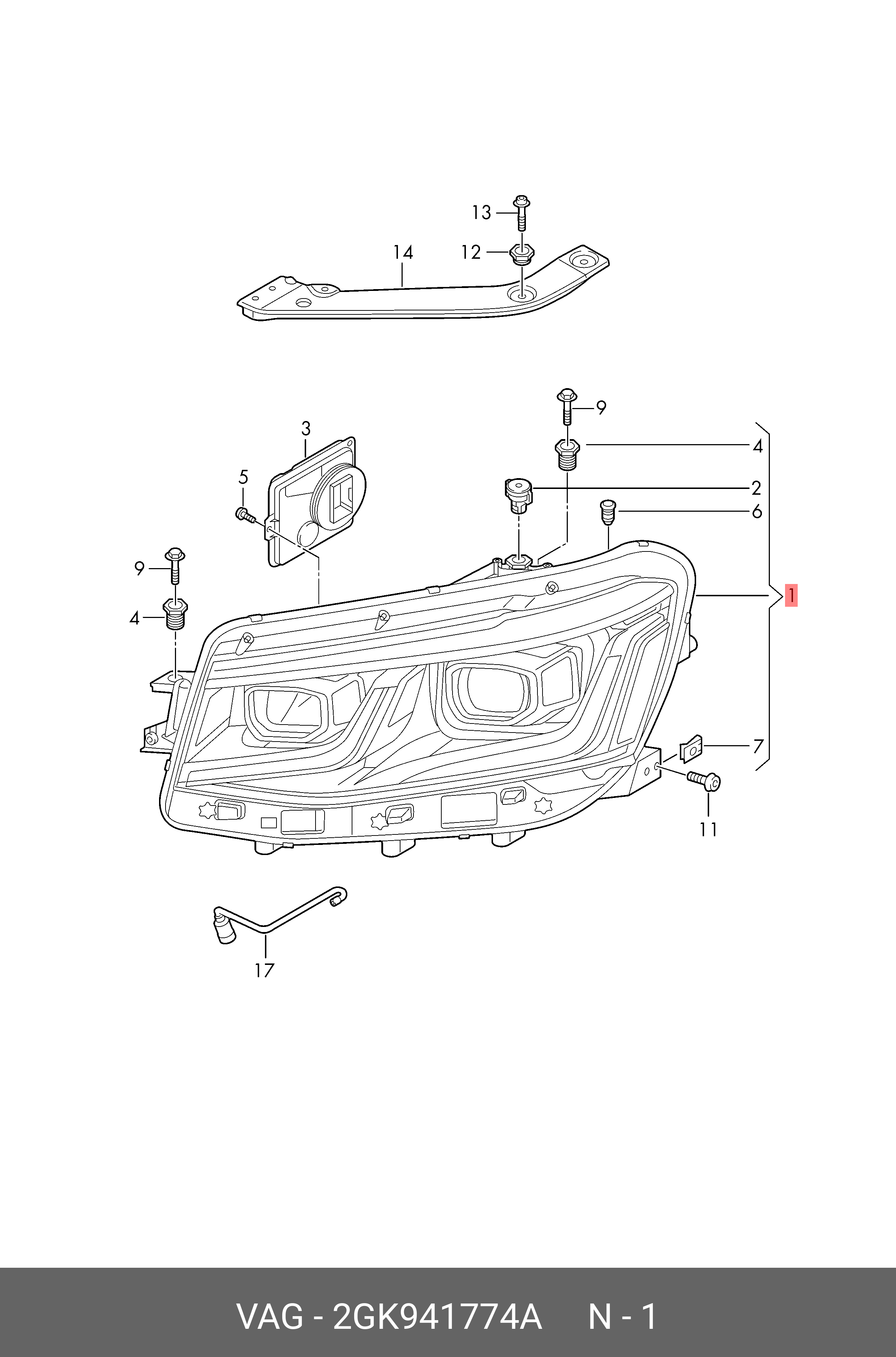 2GK941774A VAG Светодиодные фары