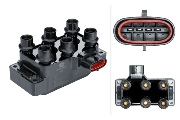 5DA358168301 HELLA Катушка зажигания