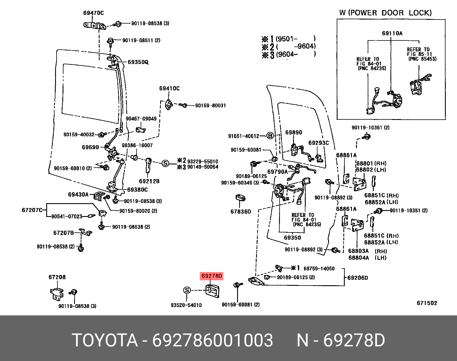 692786001003 TOYOTA РАМКА РУЧКИ ДВЕРИ