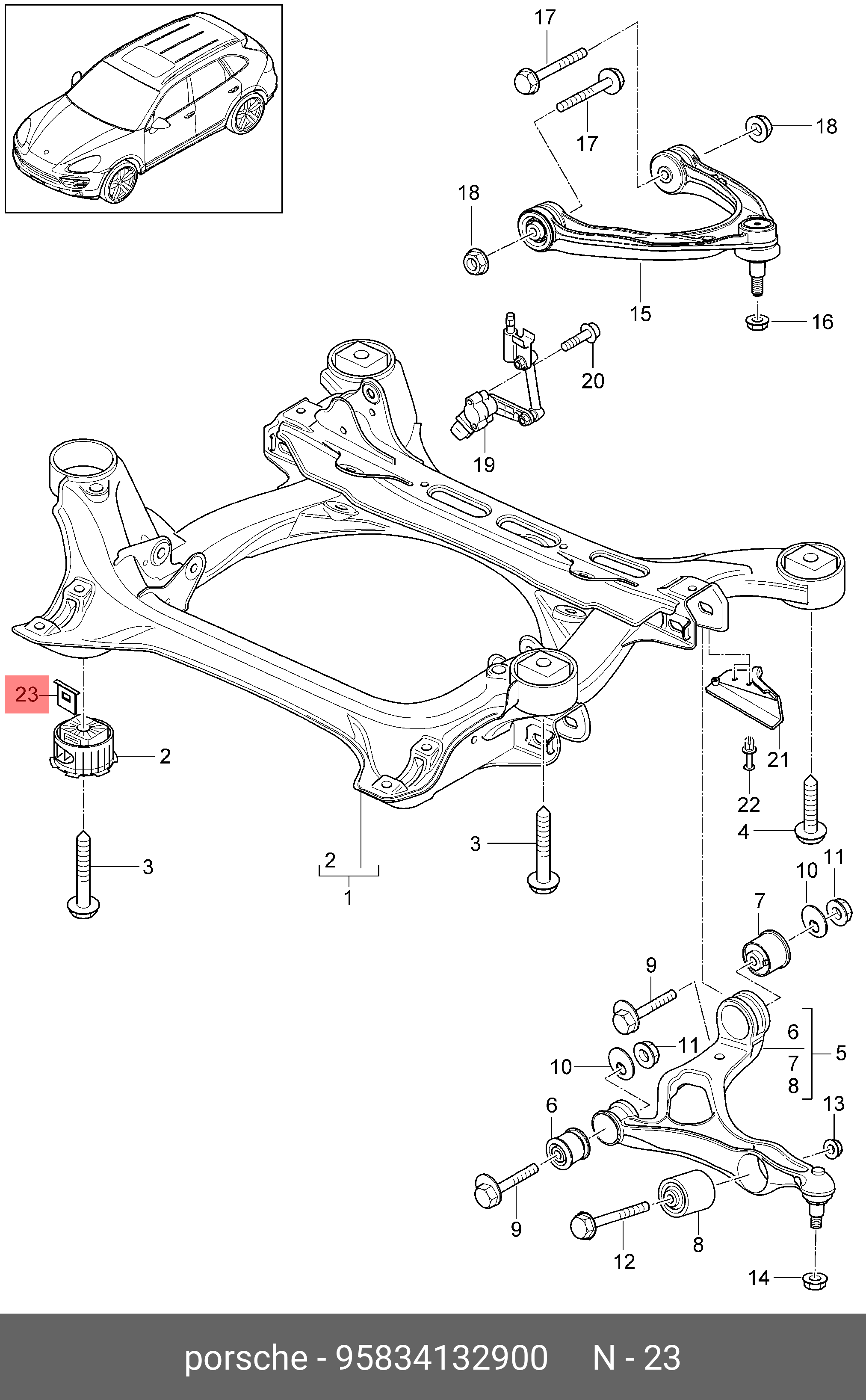 95834132900 PORSCHE Вставка