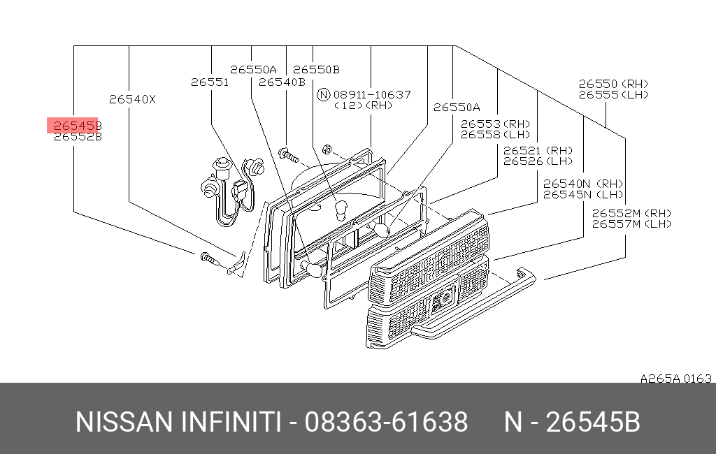 0836361638 NISSAN Болт крепления