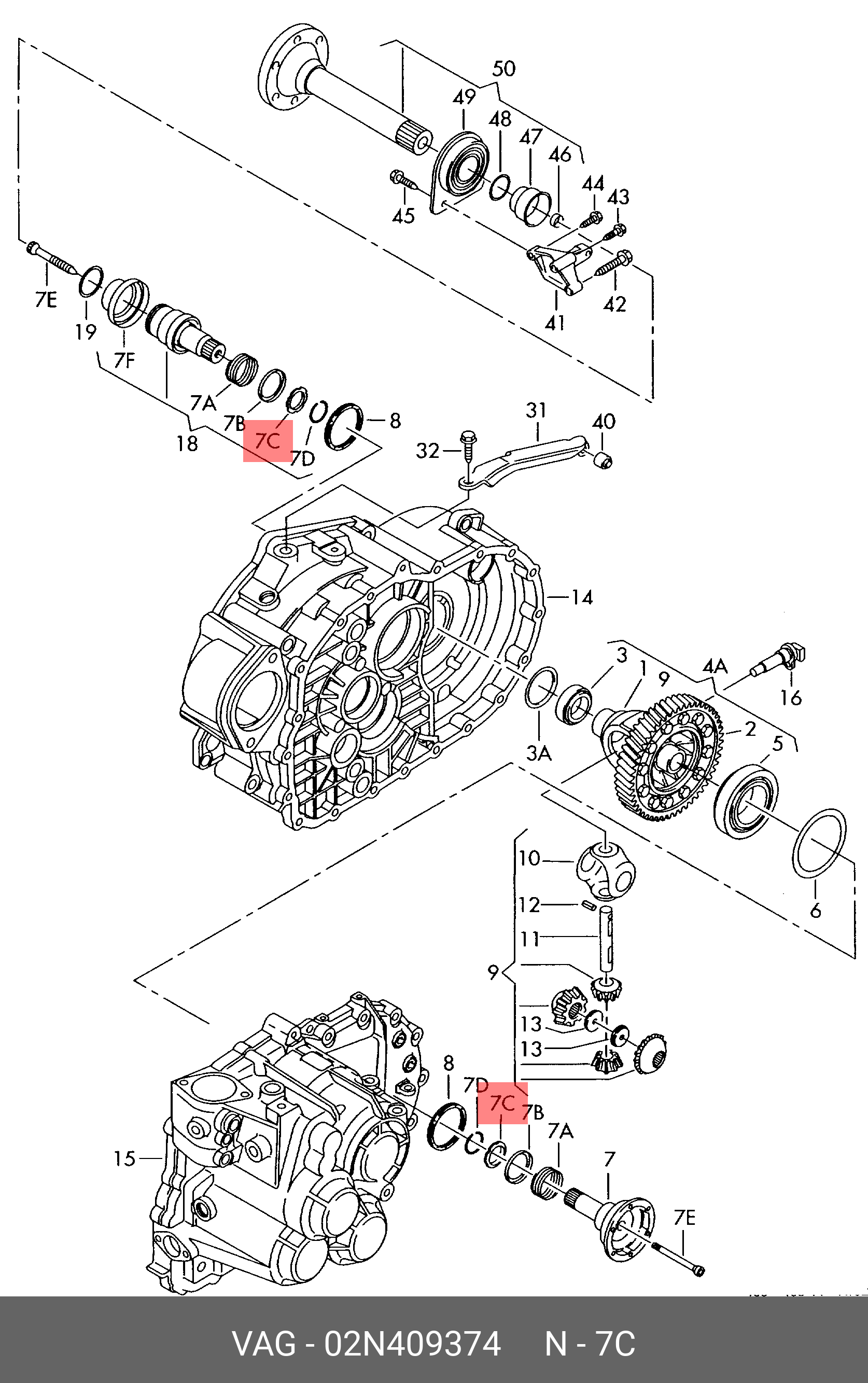 02N409374 VAG Коническое кольцо