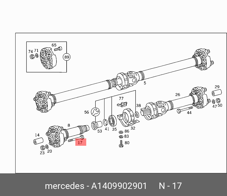 A1409902901 MERCEDES-BENZ болт