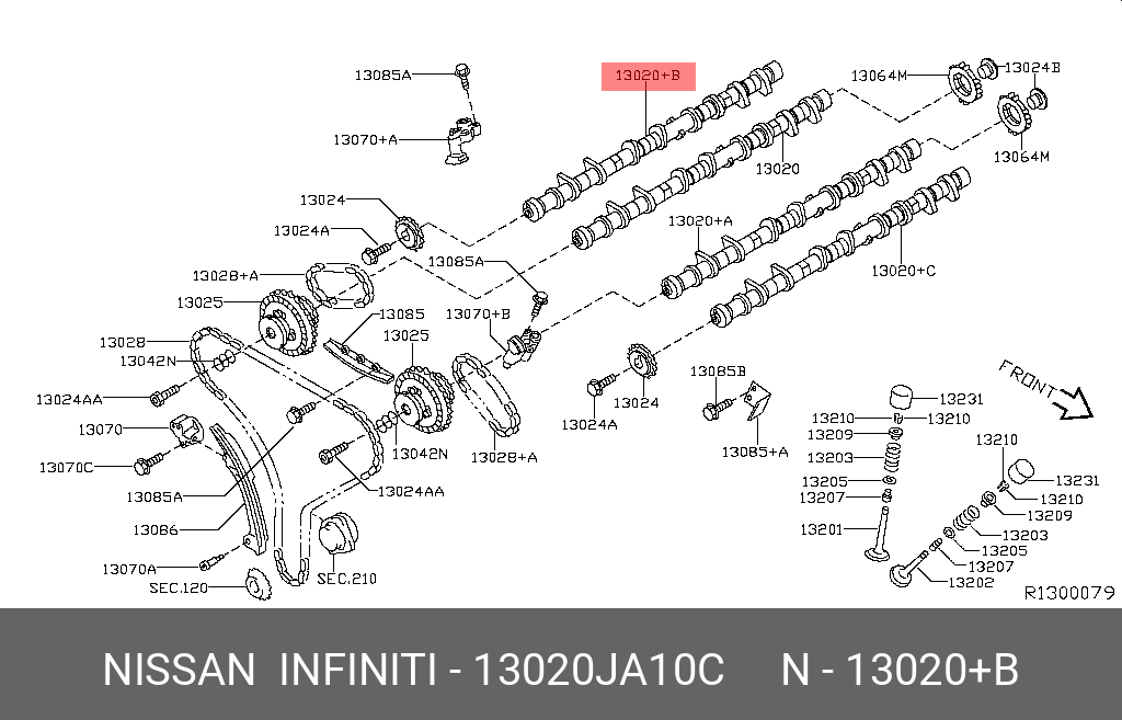 13020JA10C NISSAN ВАЛ РАСПРЕДЕЛИТЕЛЬНЫЙ