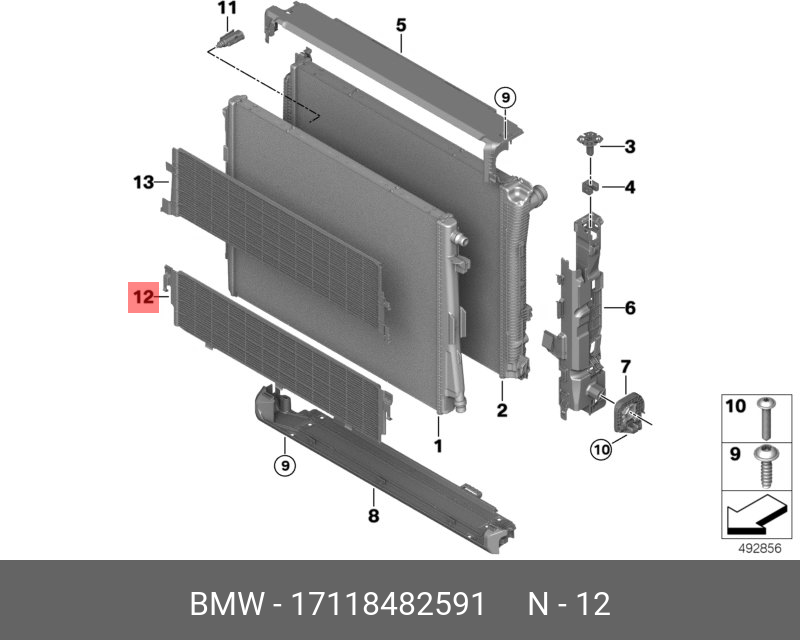 17118482591 BMW STEINSCHLAGSCHUTZGITTER U