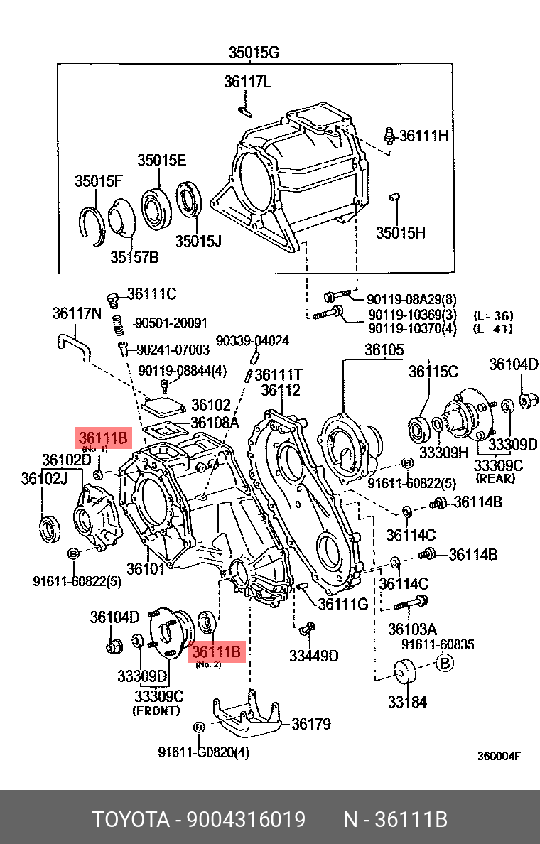 9004316019 TOYOTA Сальник