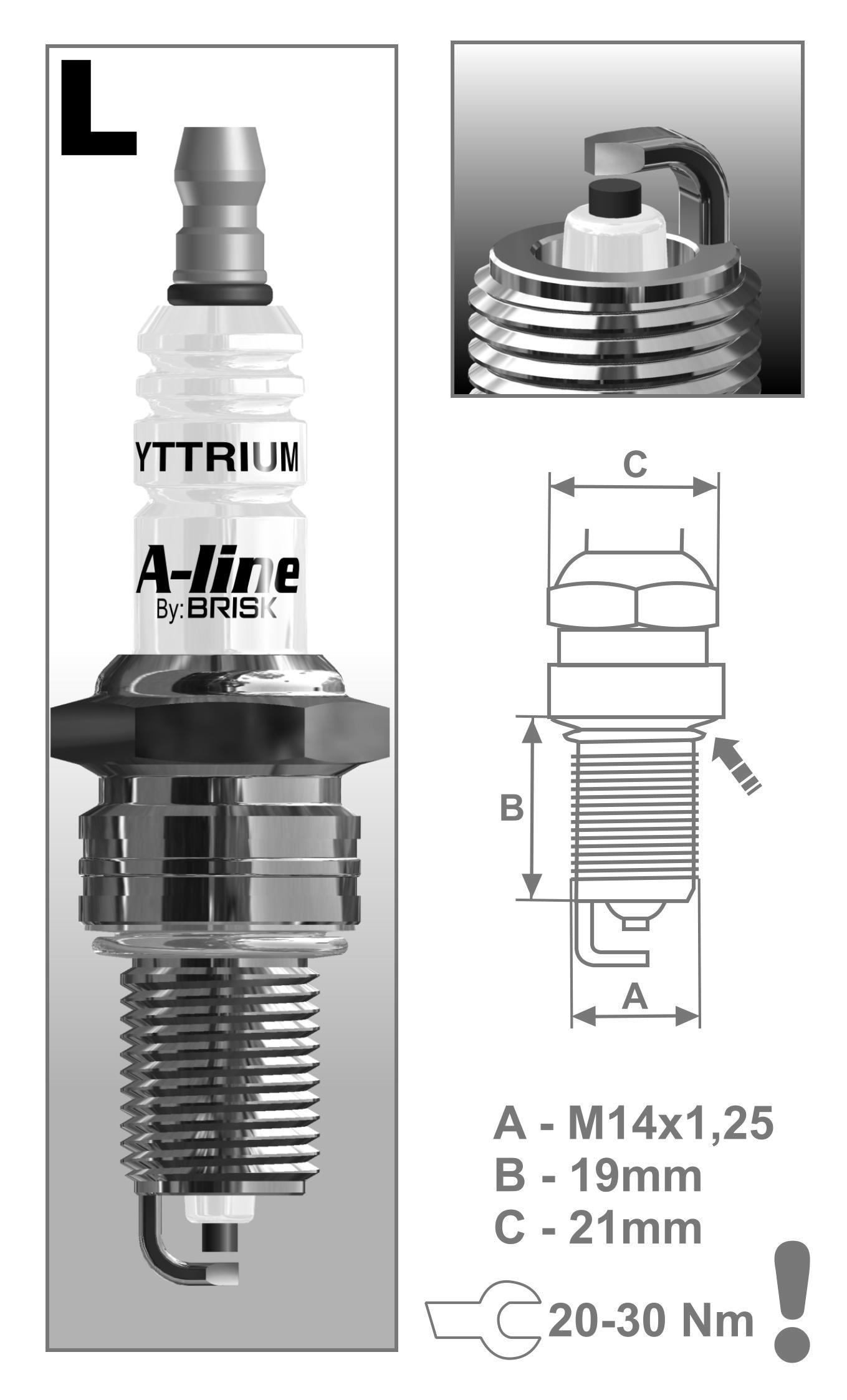 L15YCY BRISK Свеча зажигания BRISK A-Line-04 L15YCY Ваз 2101-06, Mitsubishi, Nissan 0022