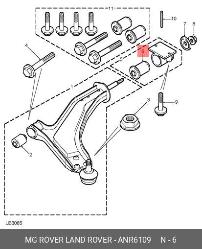 ANR6109 LAND ROVER SCHWINGUNGSDAEMPFER,SCHWINGUNGSDAEMPFER,Control Arm-/Trailing Arm Bush