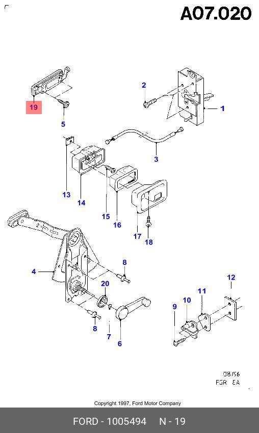 1005494 FORD Ручка двери