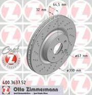 400363752 ZIMMERMANN Тормозной диск