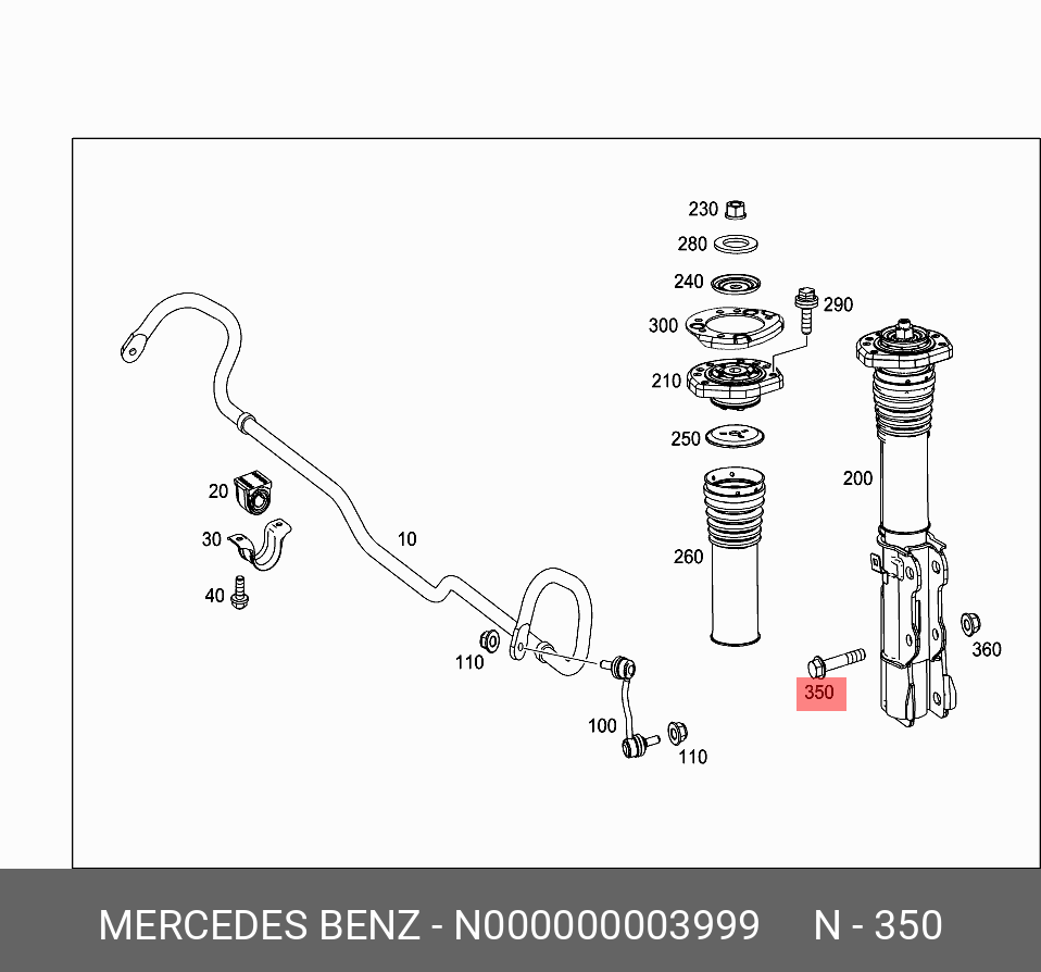 N000000003999 MERCEDES-BENZ БОЛТ М14