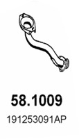 581009 ASSO Приемная труба глушителя