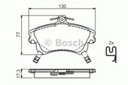 0986424541 BOSCH Комплект тормозных колодок, дисковый тормоз