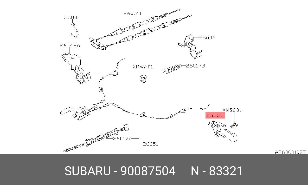 90087504 SUBARU Выключатель контроля положения ручного тормоза