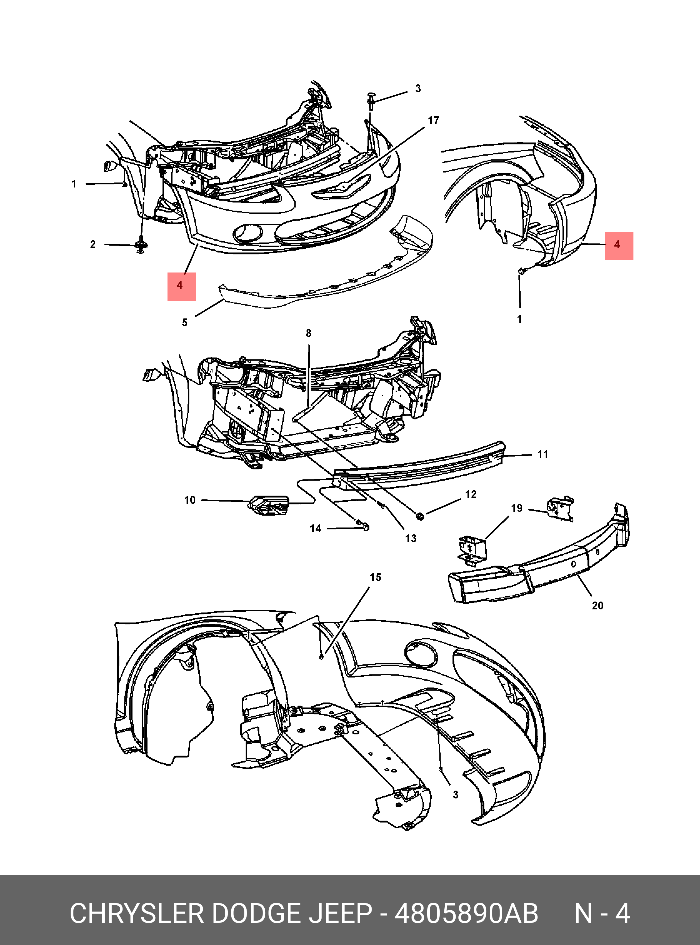 04805890AB CHRYSLER Деталь