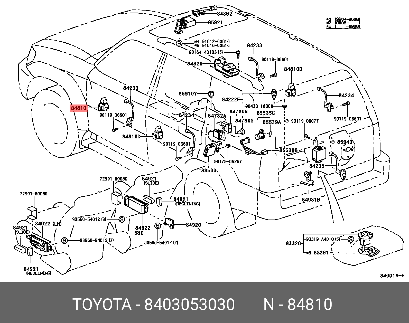 8403053030 TOYOTA SWITCH ASSY, POWER WINDOW REGULATOR, REAR