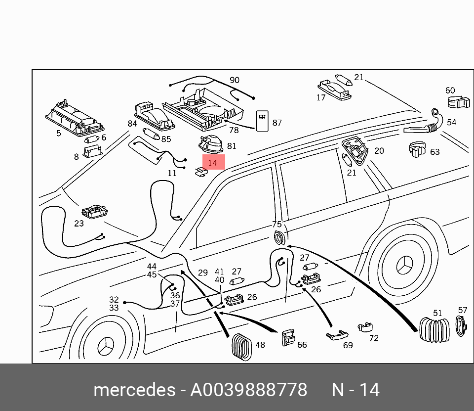 A0039888778 MERCEDES-BENZ КЛИПСА