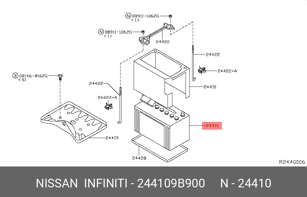 244109B900 NISSAN BATTERY
