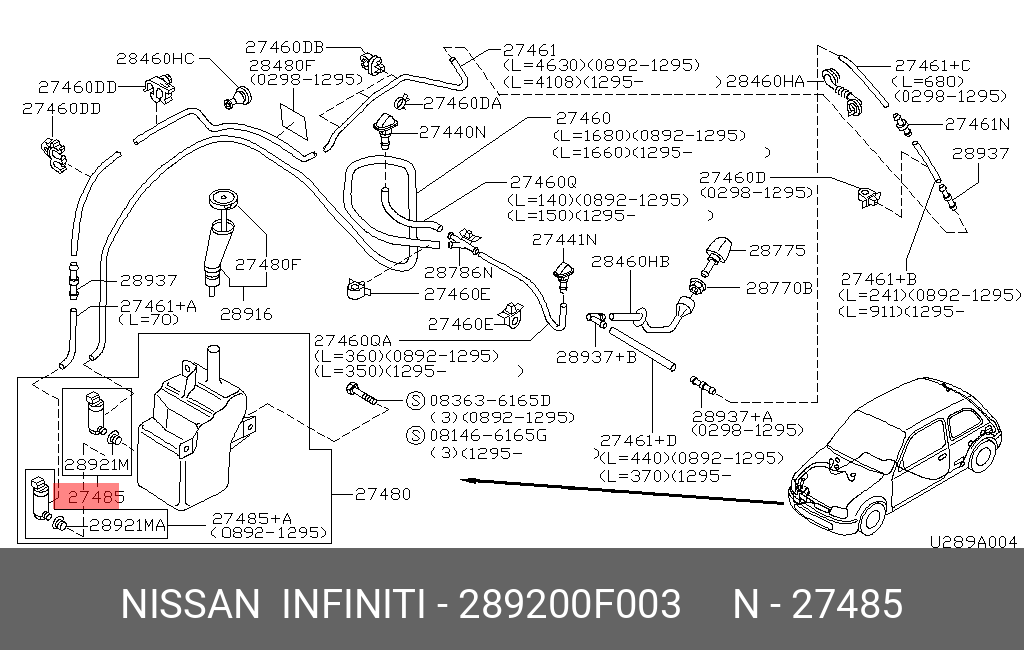 289200F003 NISSAN МОТОР ОМЫВАТЕЛЯ
