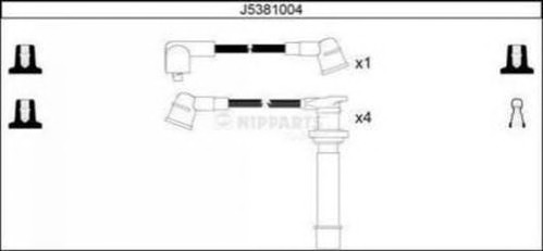 J5381004 NIPPARTS Комплект проводов зажигания