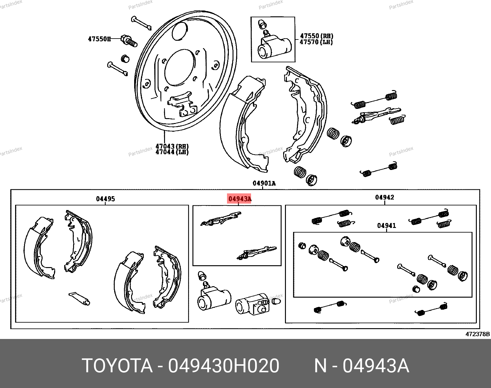 049430H020 TOYOTA КРЕПЕЖ