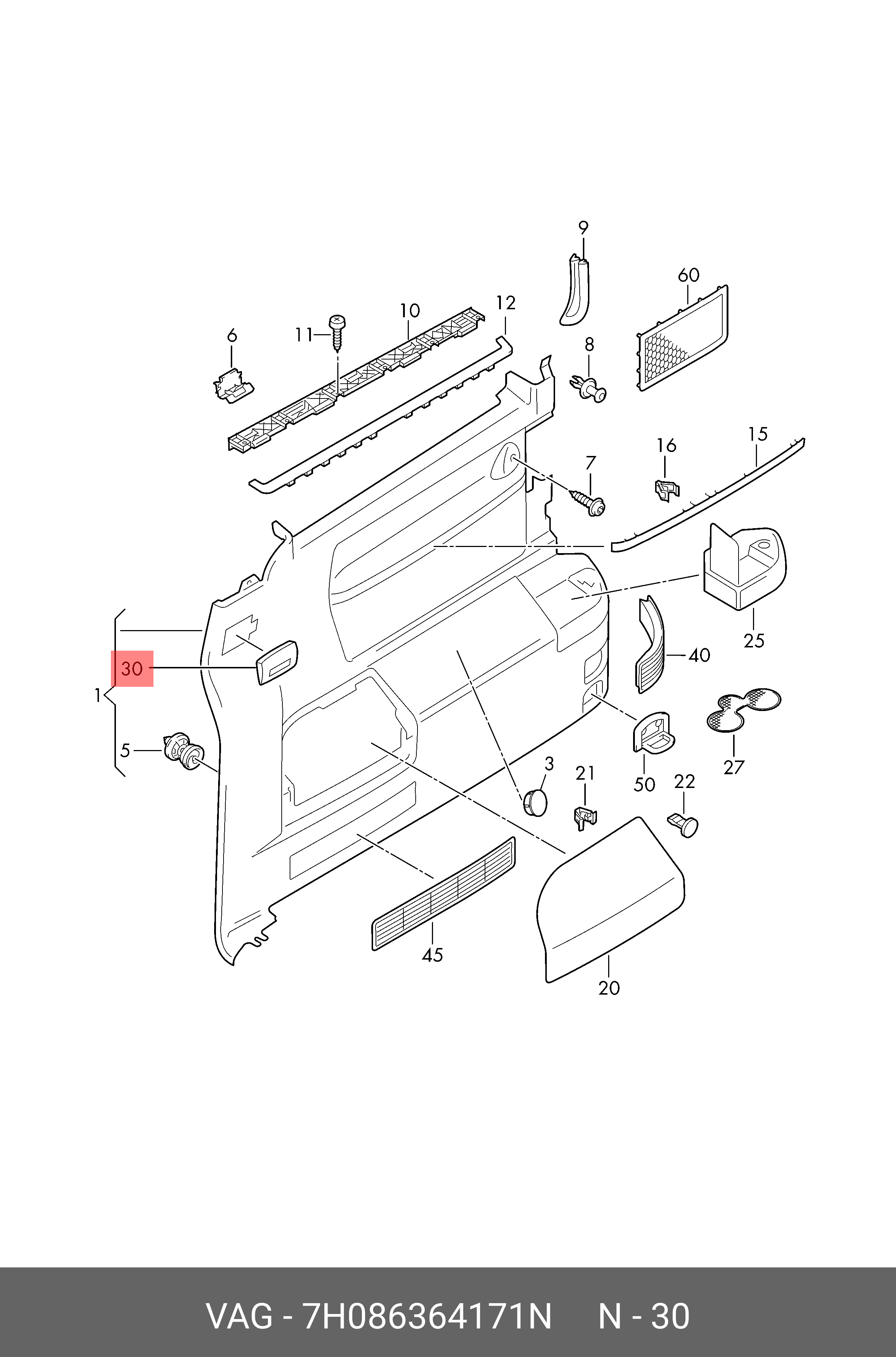 311867169Y20 VAG серый perlgrau купить в интернет-магазине AvtoTO