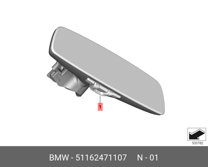 51162471107 BMW INNENSPIEGEL MIT GARAGENT