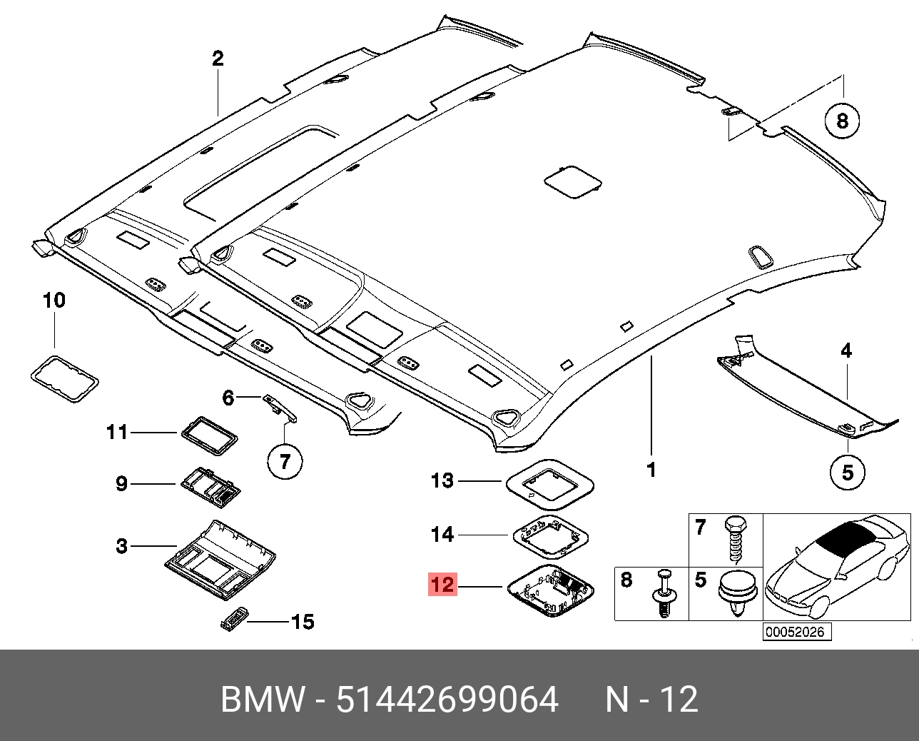 39 Установка чёрного потолка BMW e46 (Потолок ANTHRAZIT) S775A - BMW 3 series (E