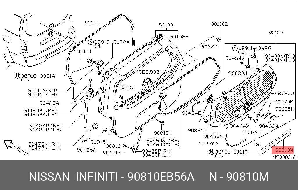 90810EB56A NISSAN -