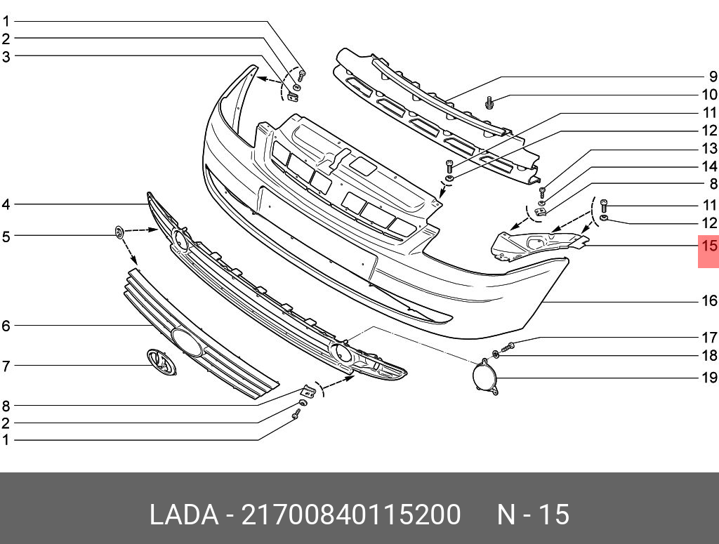 21700840115200 LADA Кожух фары правый