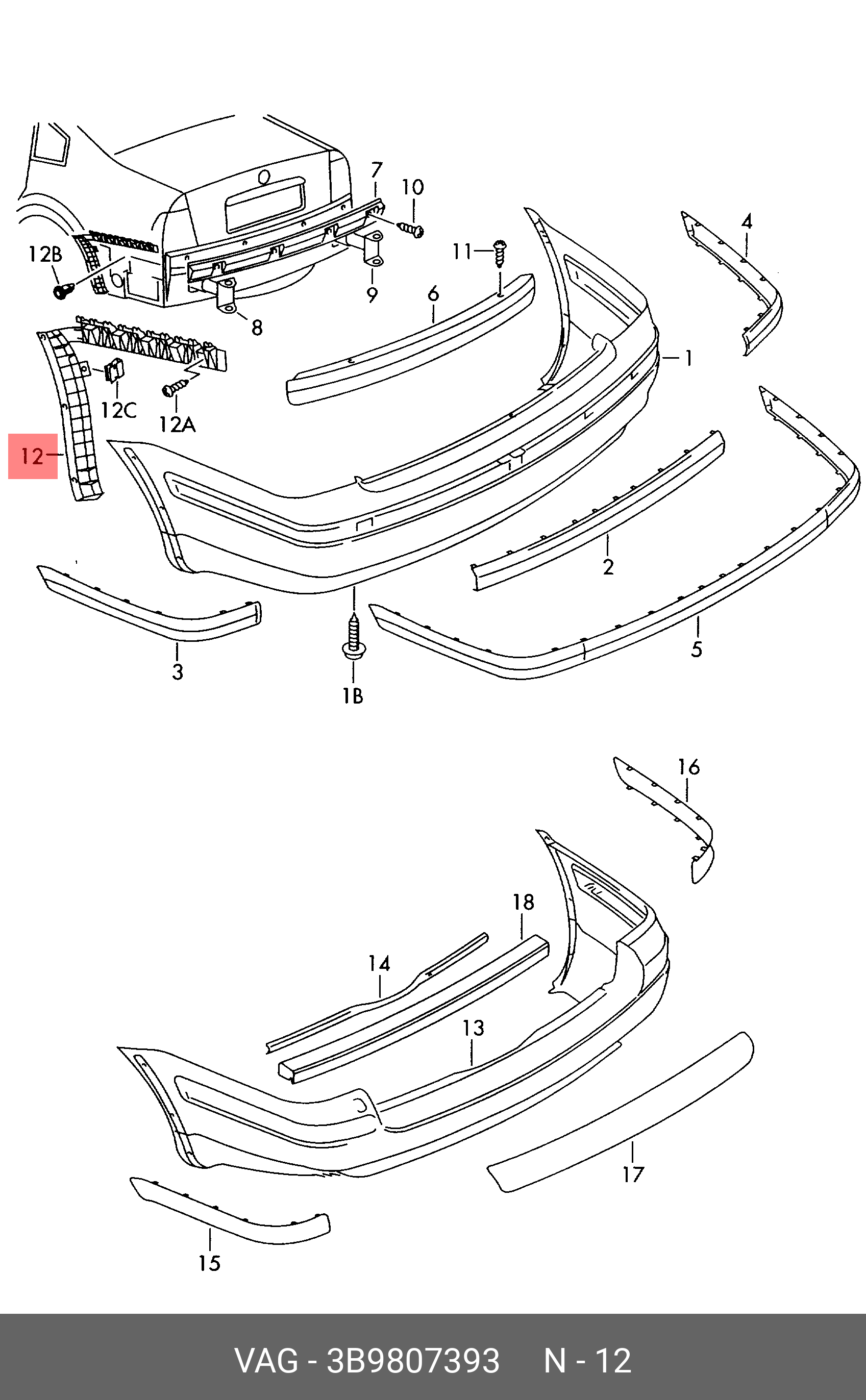 3B9807393 VAG 