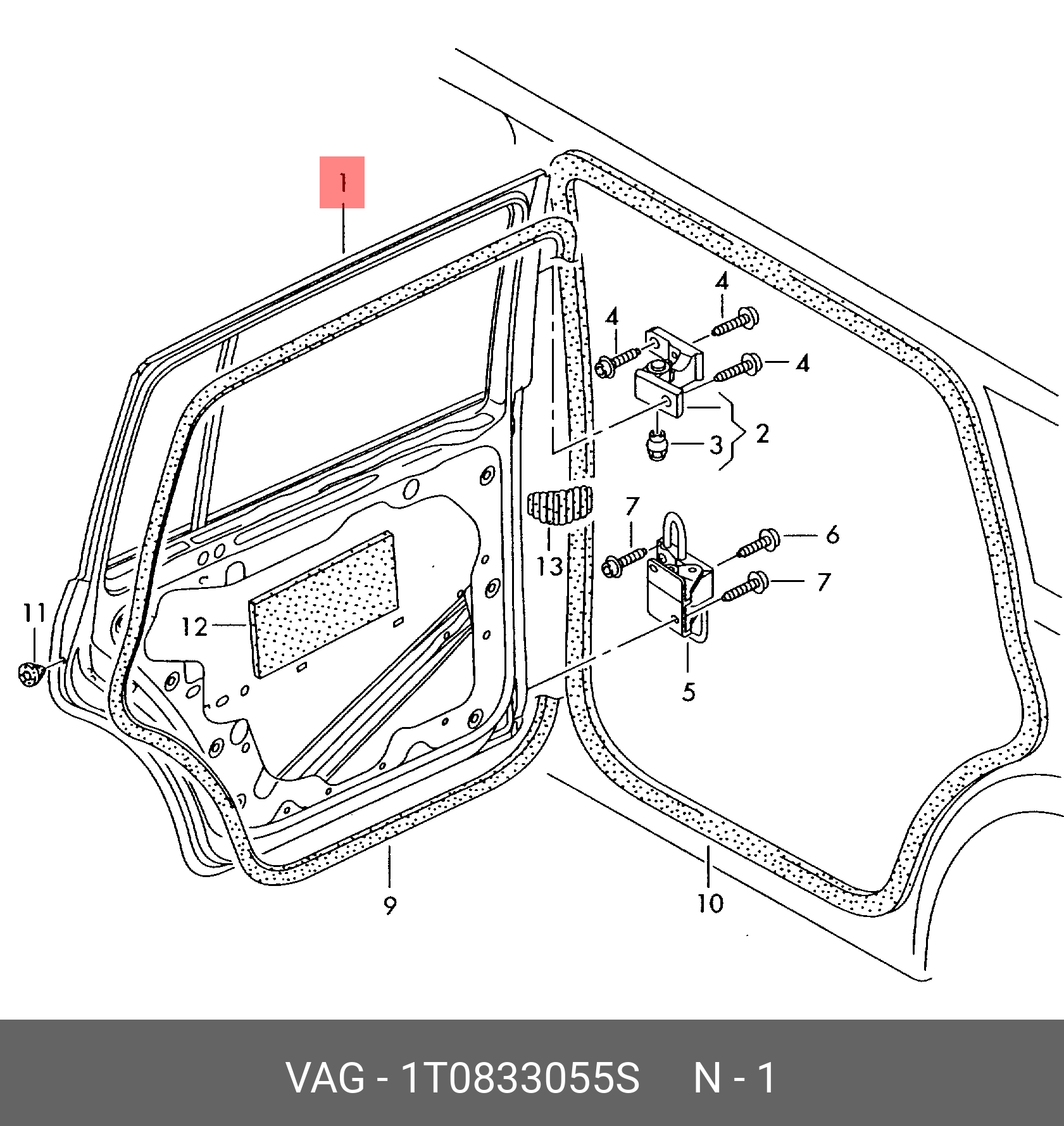 1T0833055S VAG Дверь