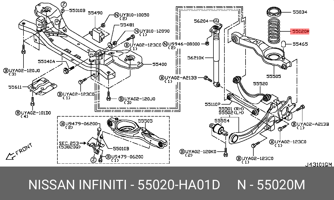 55020HA01D NISSAN Пружина подвески