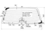 B41STWRWHX XYG Стекло заднее (крышка багажника) с обогревом VOLKSWAGEN PASSATB4 WAGON 88-96 (с отв)